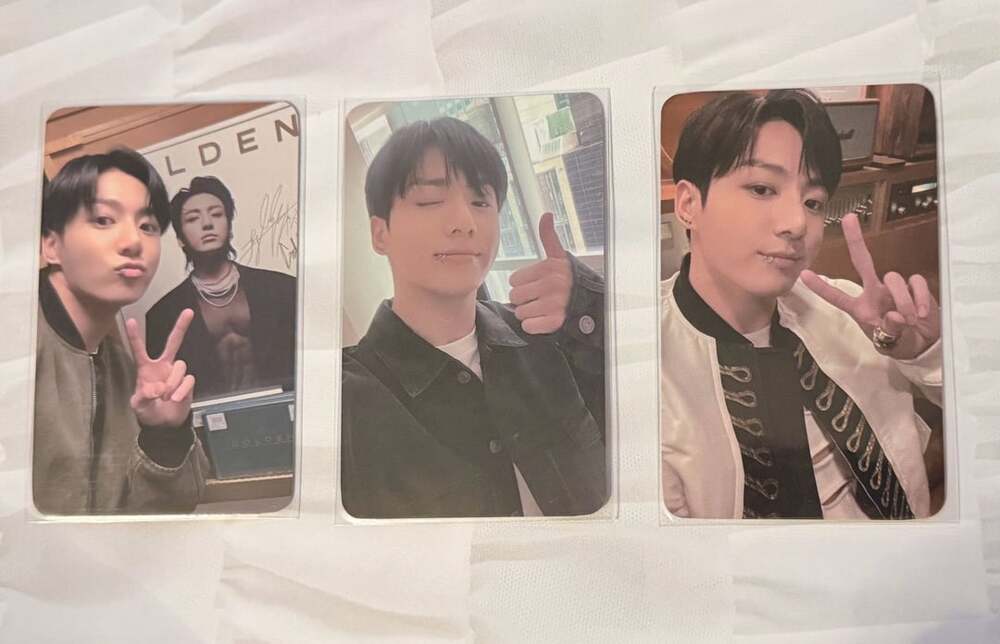 BTS Jungkook GOLDEN Powerstation Lucky Draw R2 Photocard Set 3 Official JK